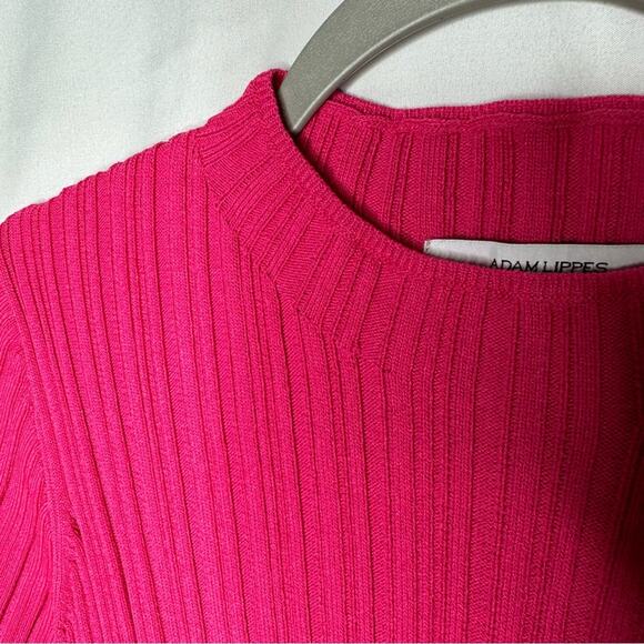ADAM LIPPES Pink Long Sleeve Sweater Dress in XL - Picture 6 of 7
